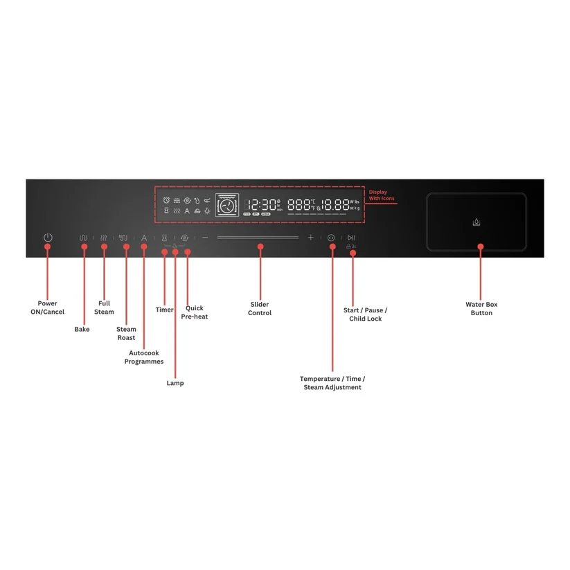 Hafele Built In Oven MIDORA FULL STEAM OVEN - Image 4
