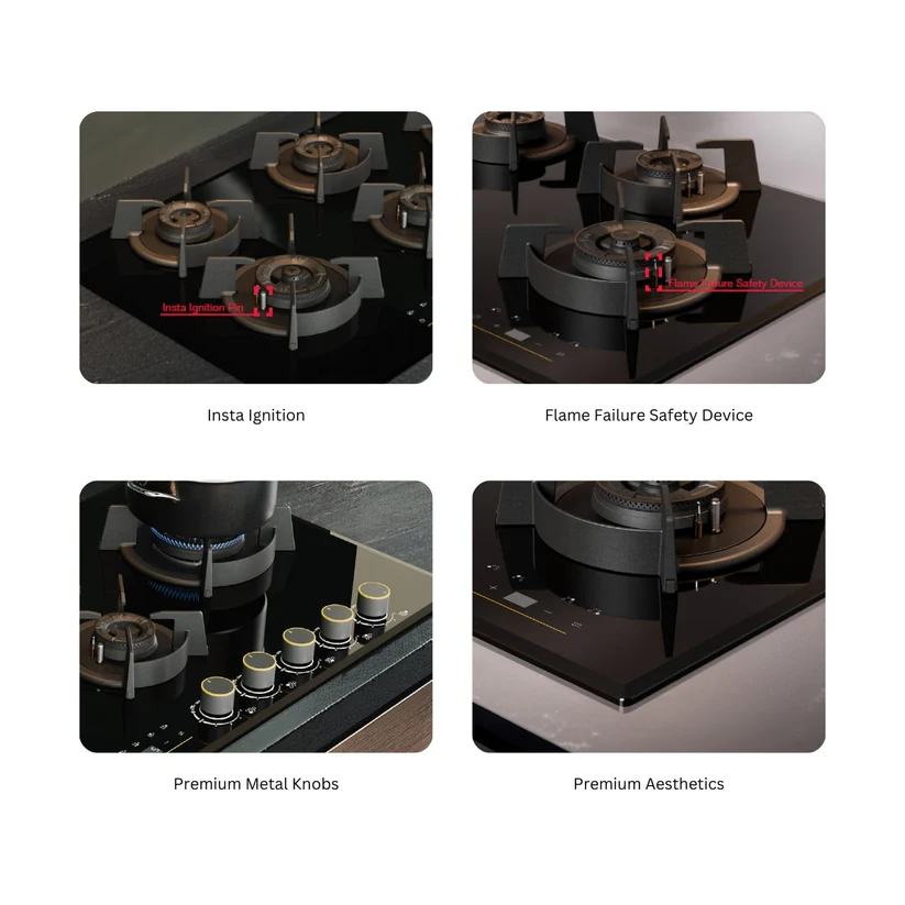 Hafele 5 Burner Hob CRONUS 590 - Image 4